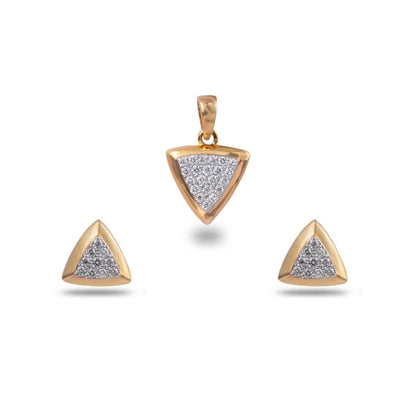 trifecta pendant earring set