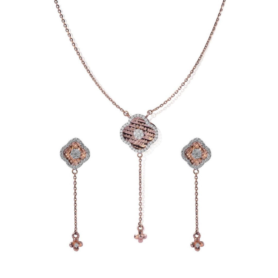 Cassidy drop pendant with chain earring set