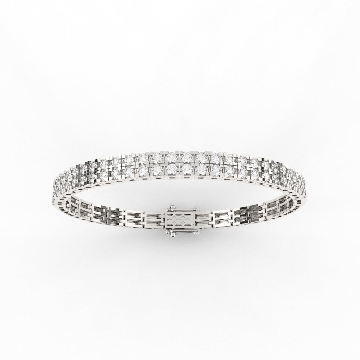 Two Line Tennis Sparkling Diamond Bracelet