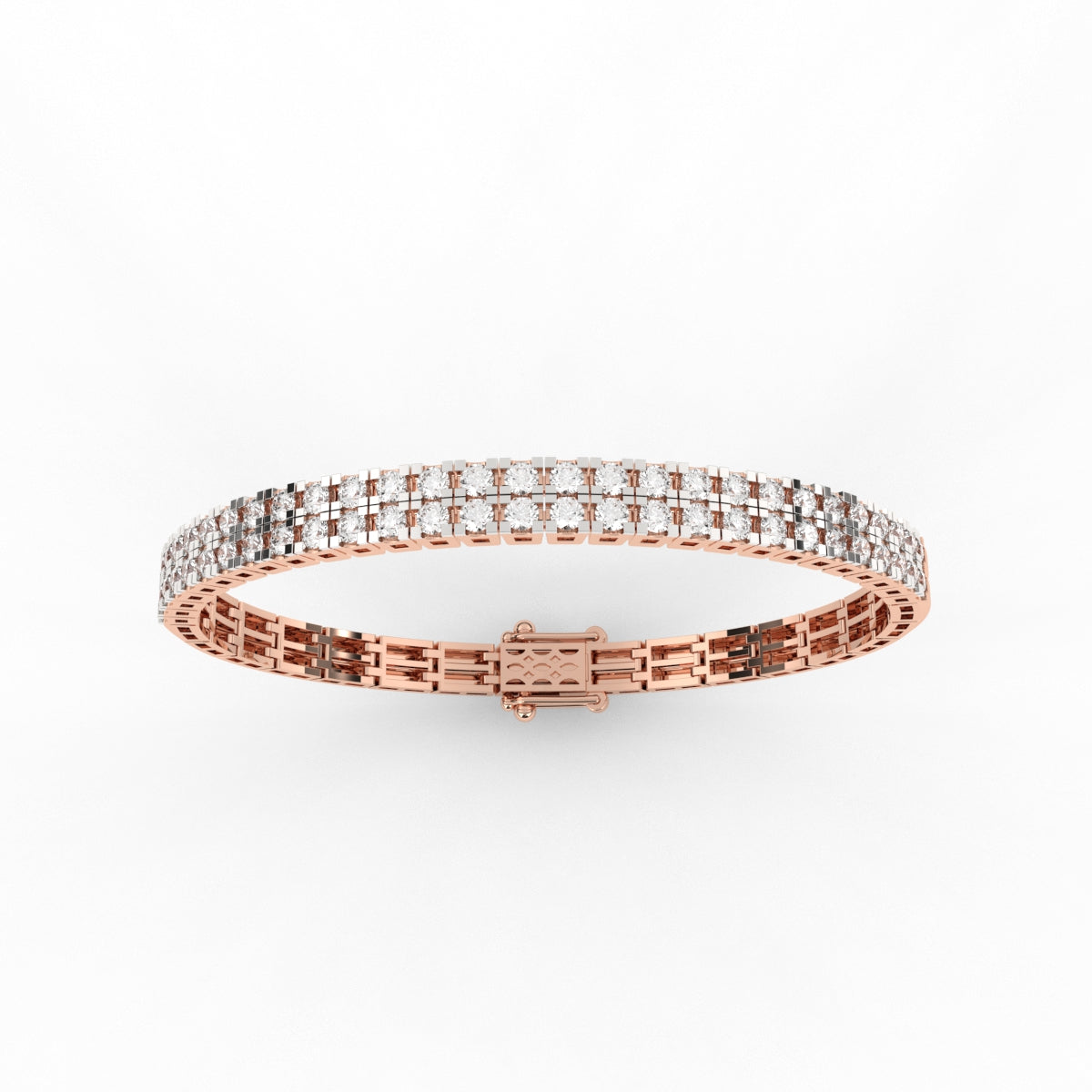 Two Line Tennis Sparkling Diamond Bracelet