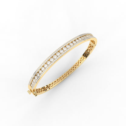 Three Line Tennis Sparkling Diamond Bracelet