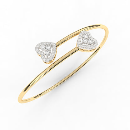 Flexi Pipe Heart Diamond Kada