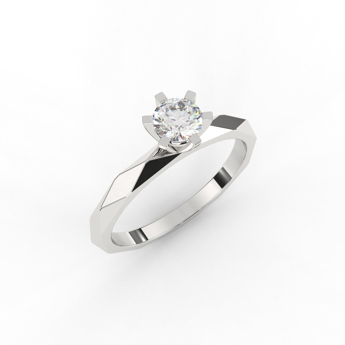 Charming Round Solitaire Ring