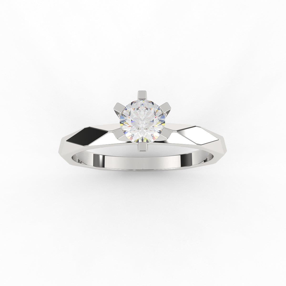 Charming Round Solitaire Ring