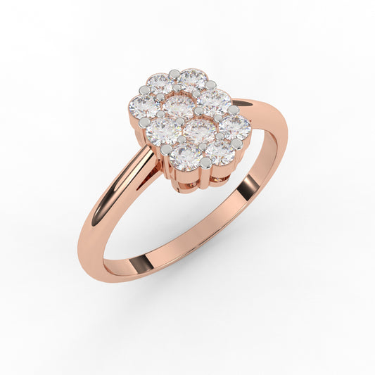 Trendy Diamond Cluster Ring