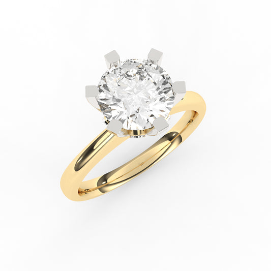 Six Prongs Solitaire Diamond Ring