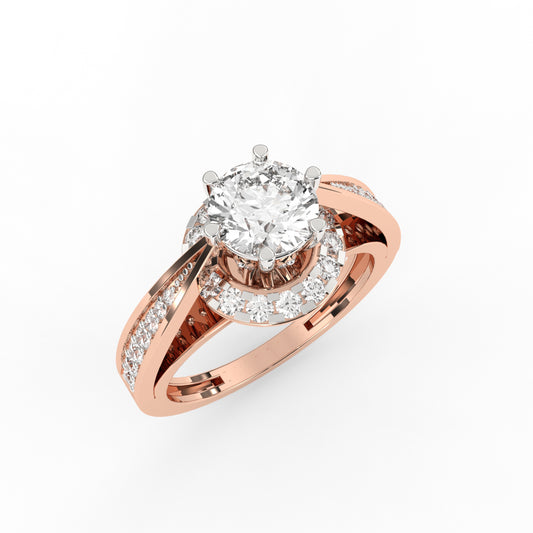 Accent Pave Diamond Ring