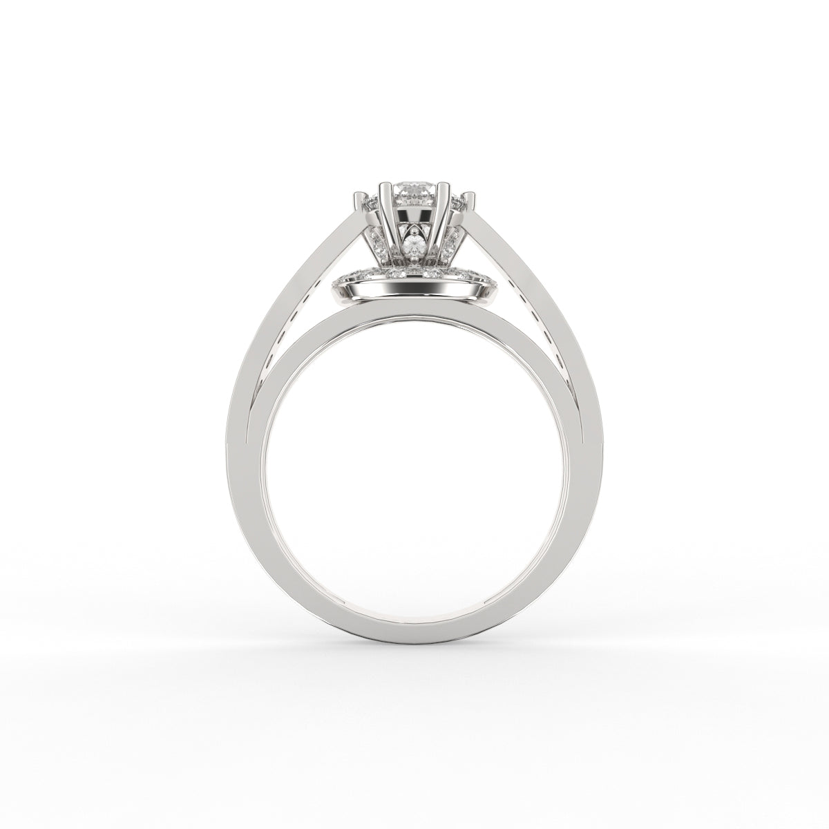 Accent Pave Diamond Ring