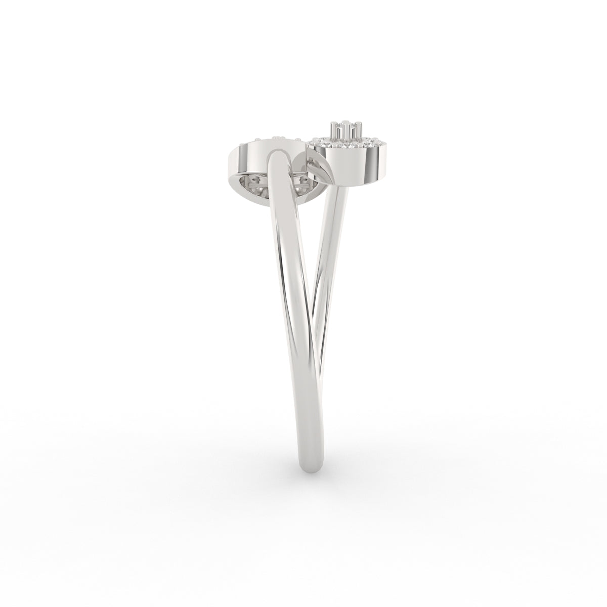 Twisted Pipe Diamond Ring