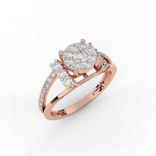 Attractive Two Row Ring
