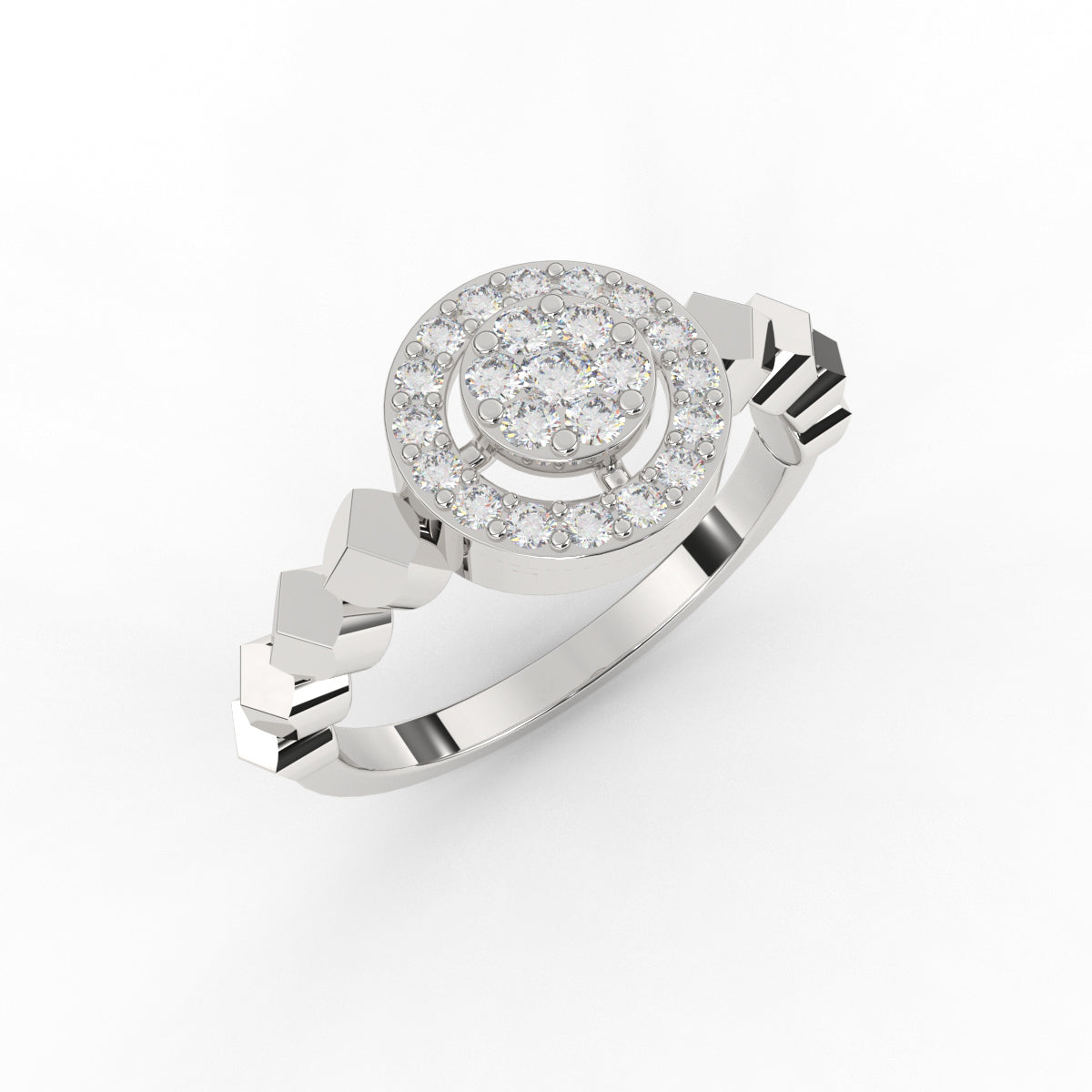 Beaded Shine Diamond Ring