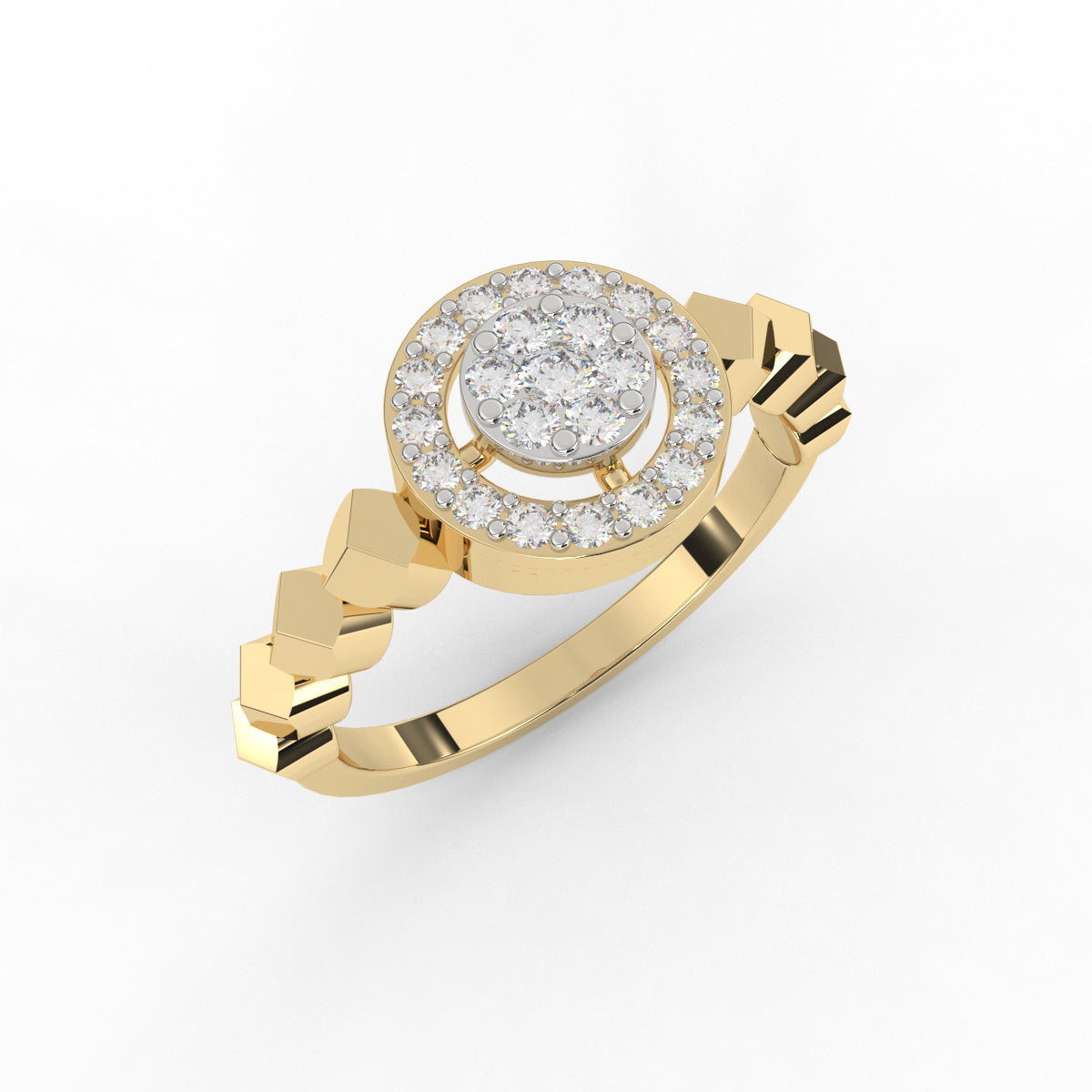 Beaded Shine Diamond Ring