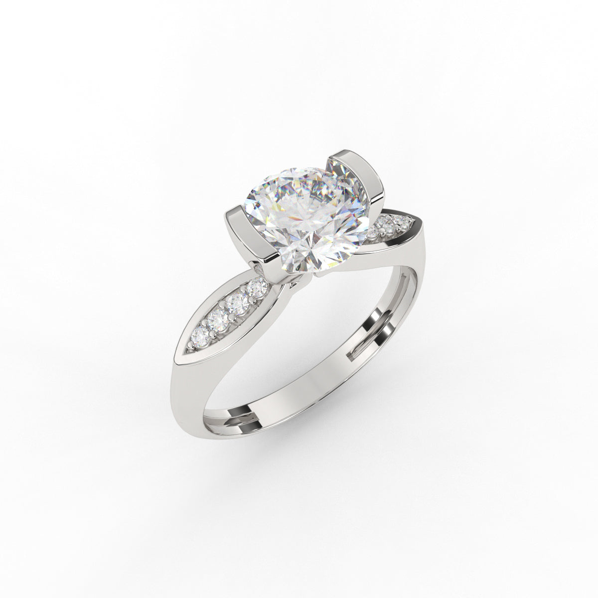 Solitaire Barset Diamond Ring