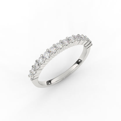 Minimalistic Diamond Wedding Band Ring