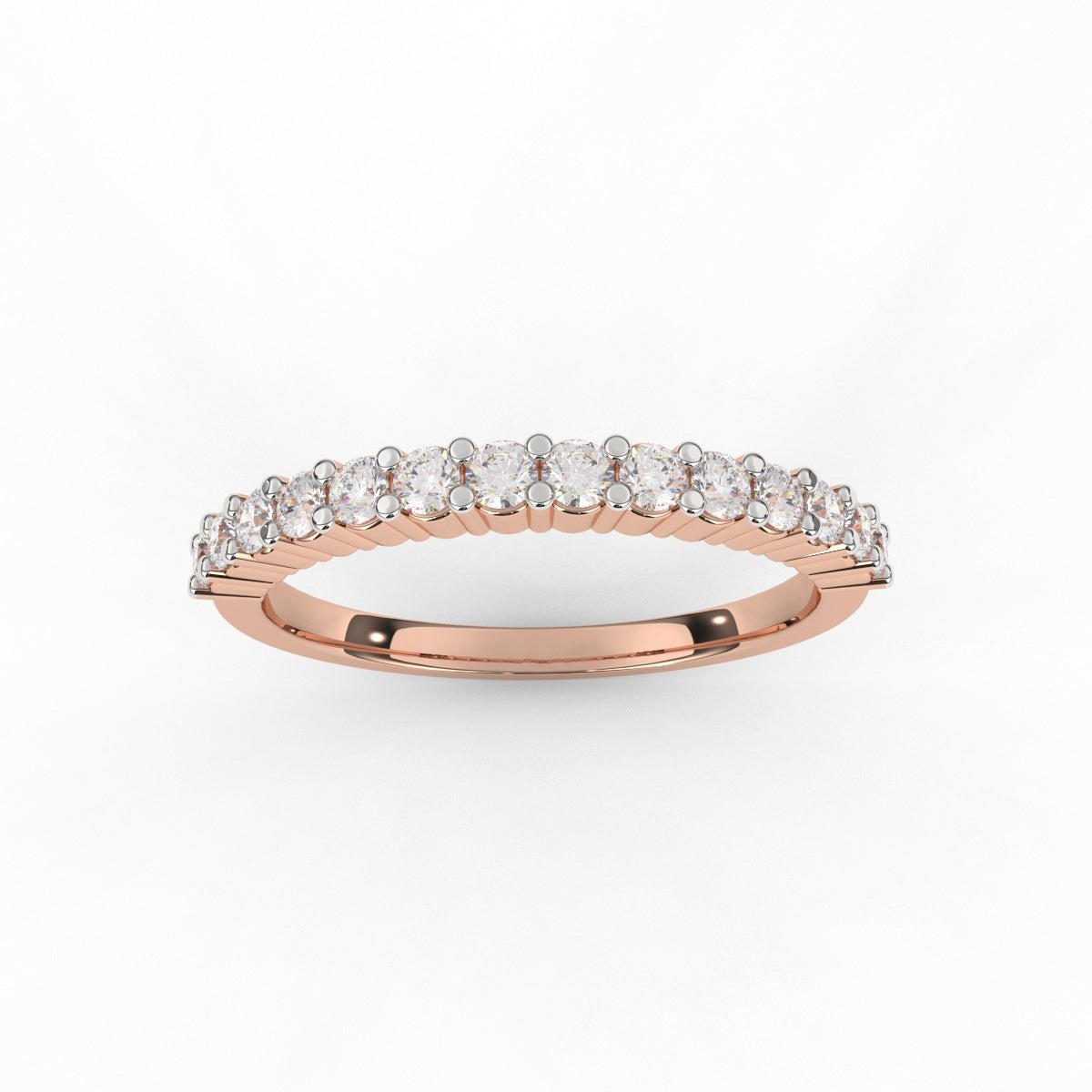 Minimalistic Diamond Wedding Band Ring