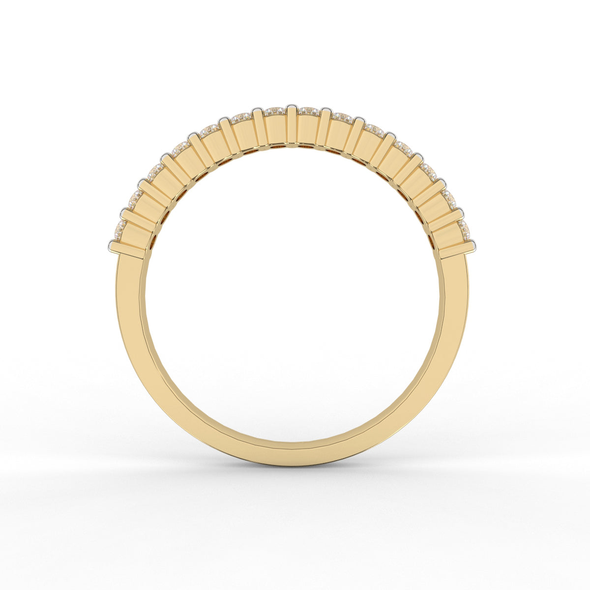 Minimalistic Diamond Wedding Band Ring