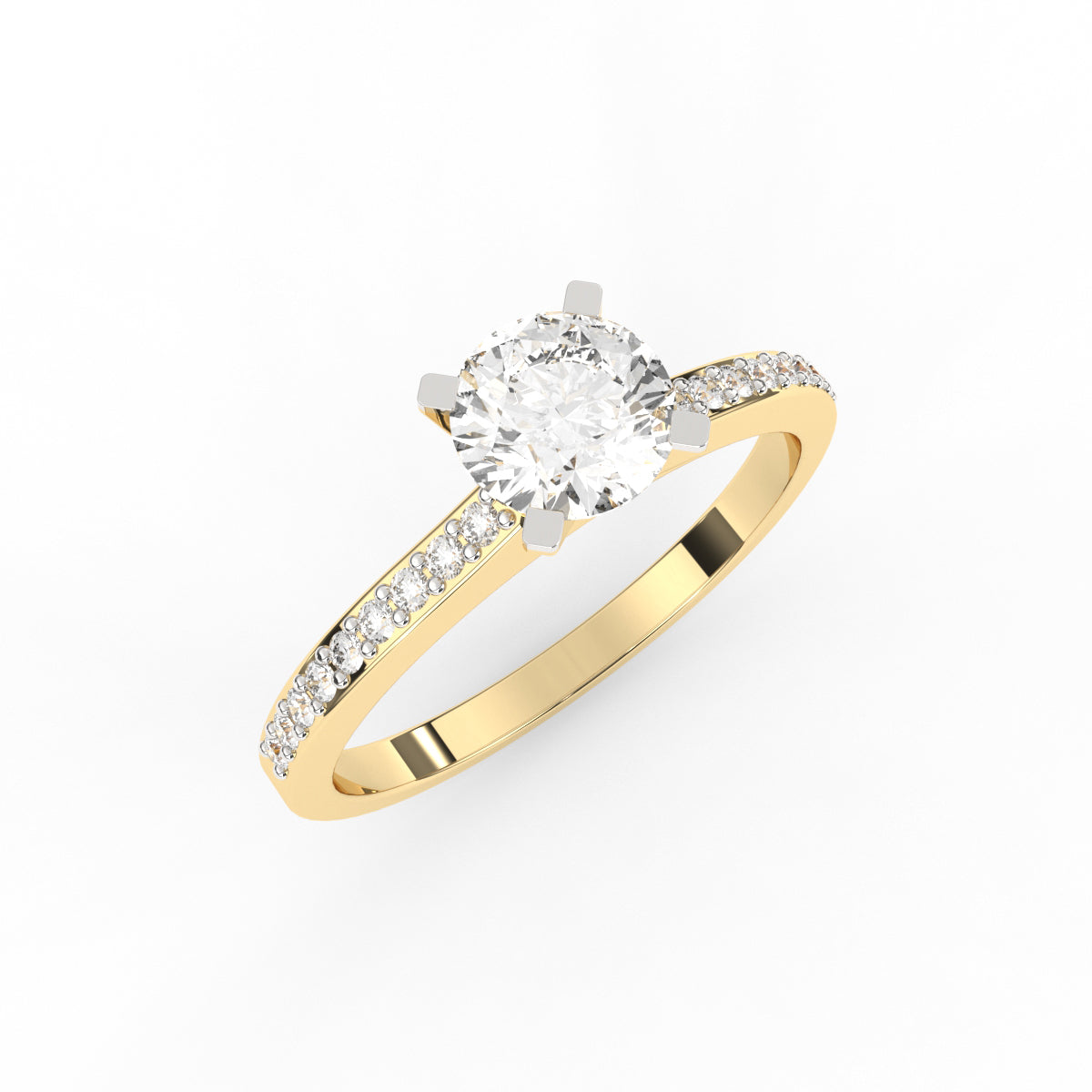 Accent Solitaire Diamond Ring