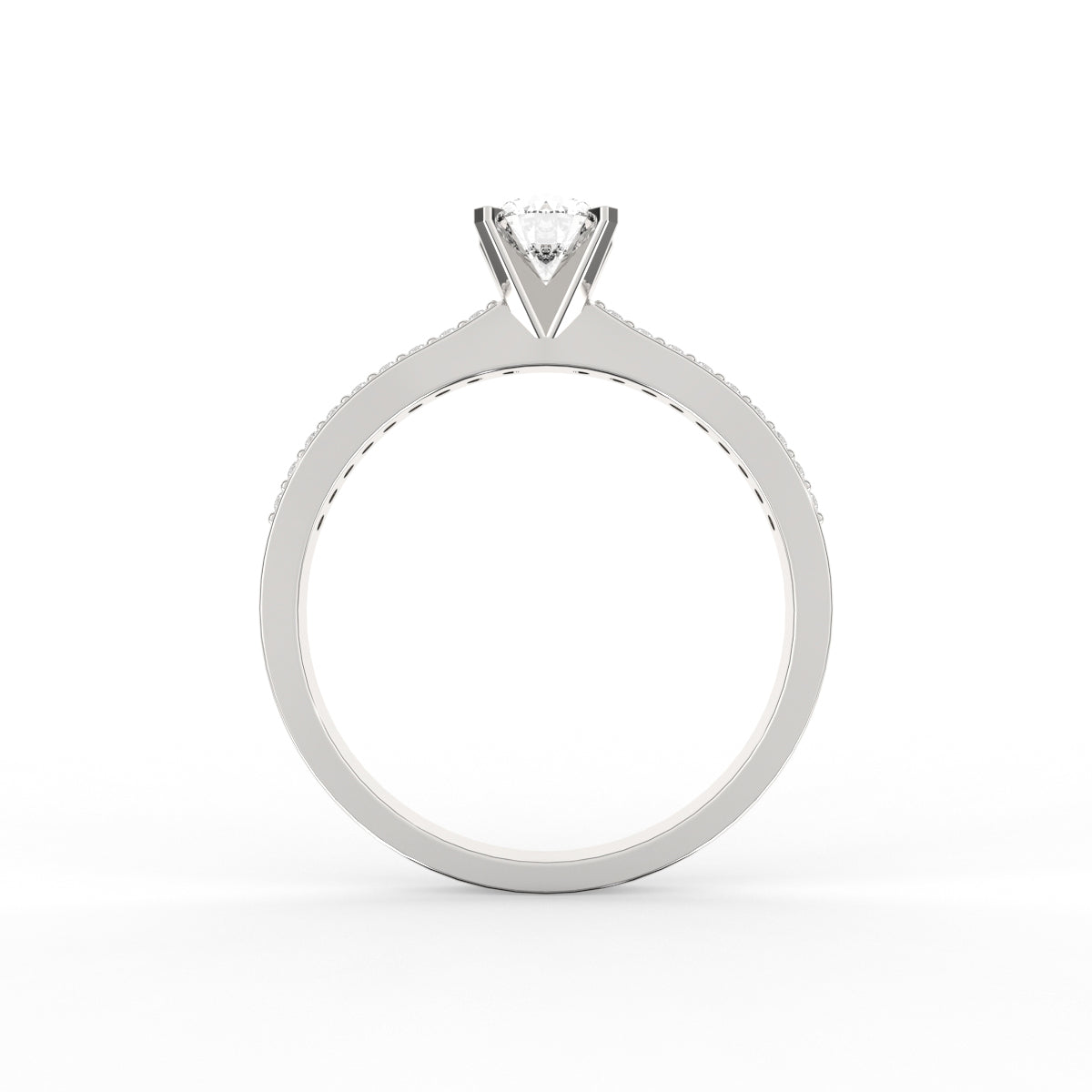 Accent Solitaire Diamond Ring