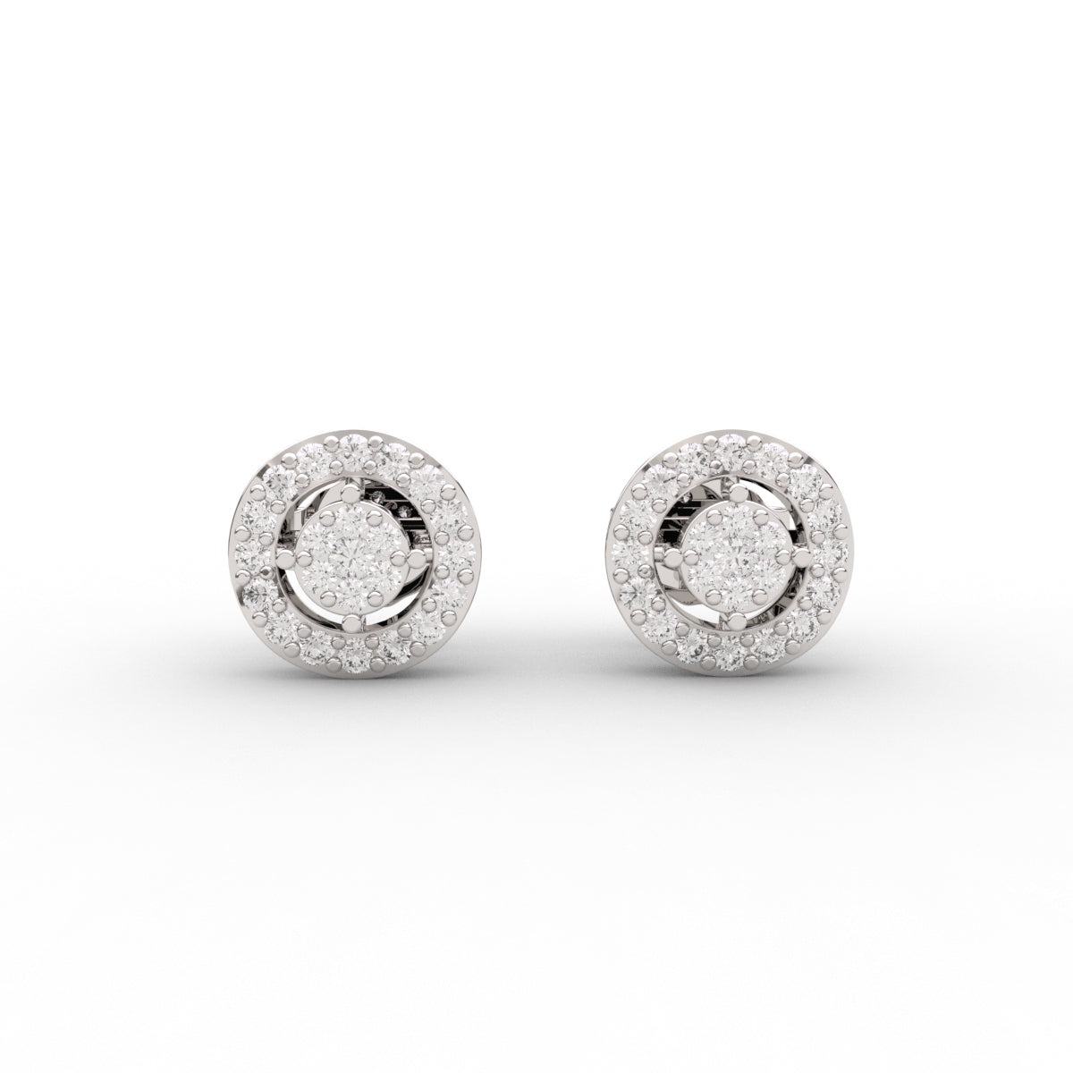Cluster Round Shape Stud Earring