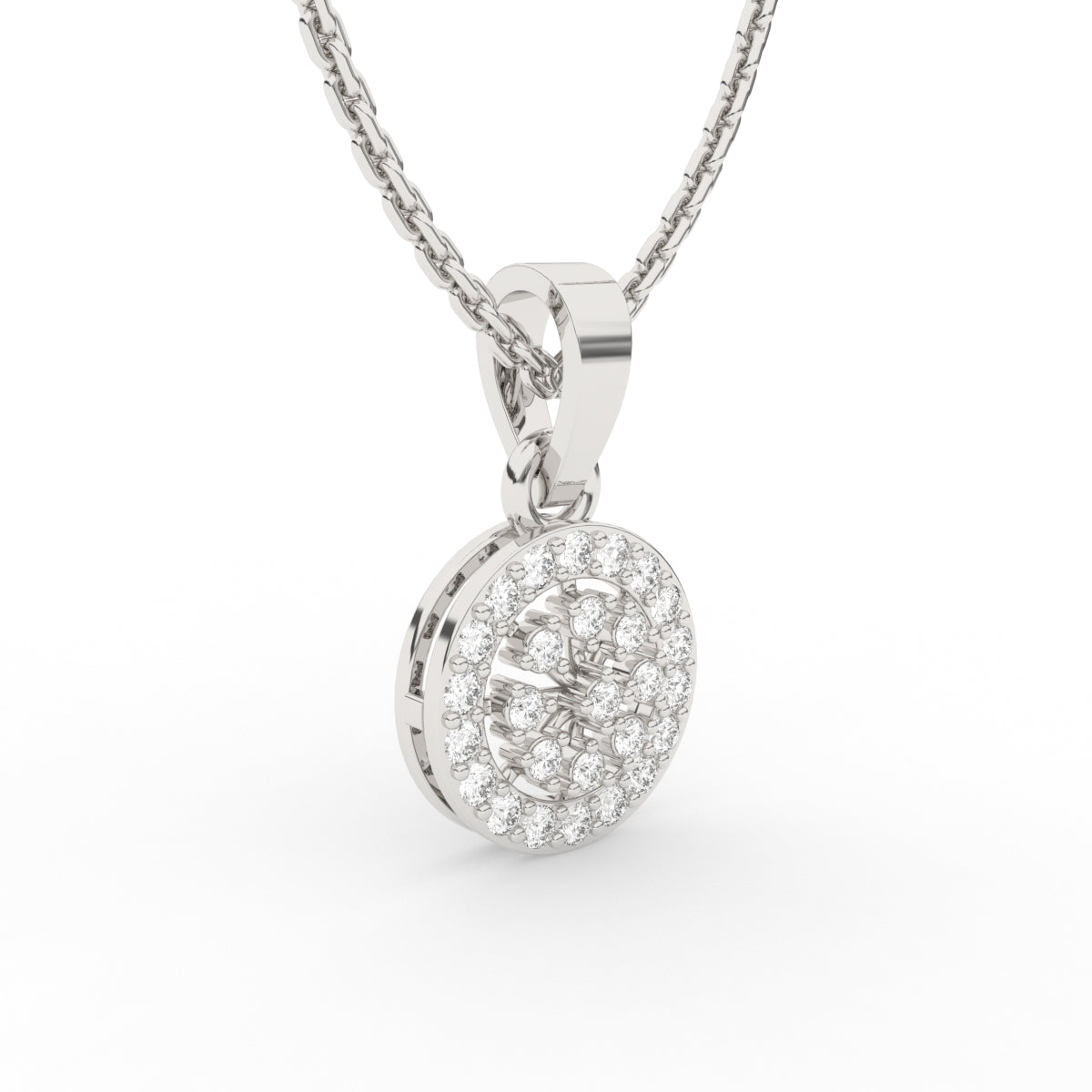 Lavish Round Diamond Pendant