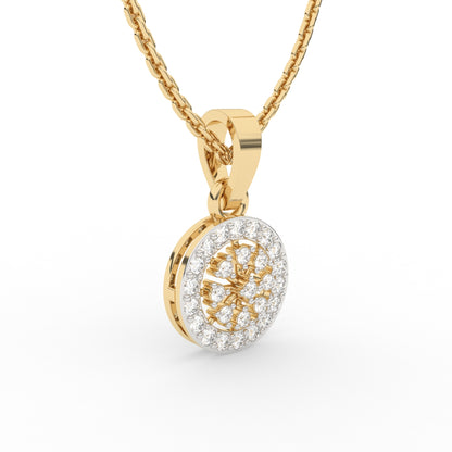 Lavish Round Diamond Pendant