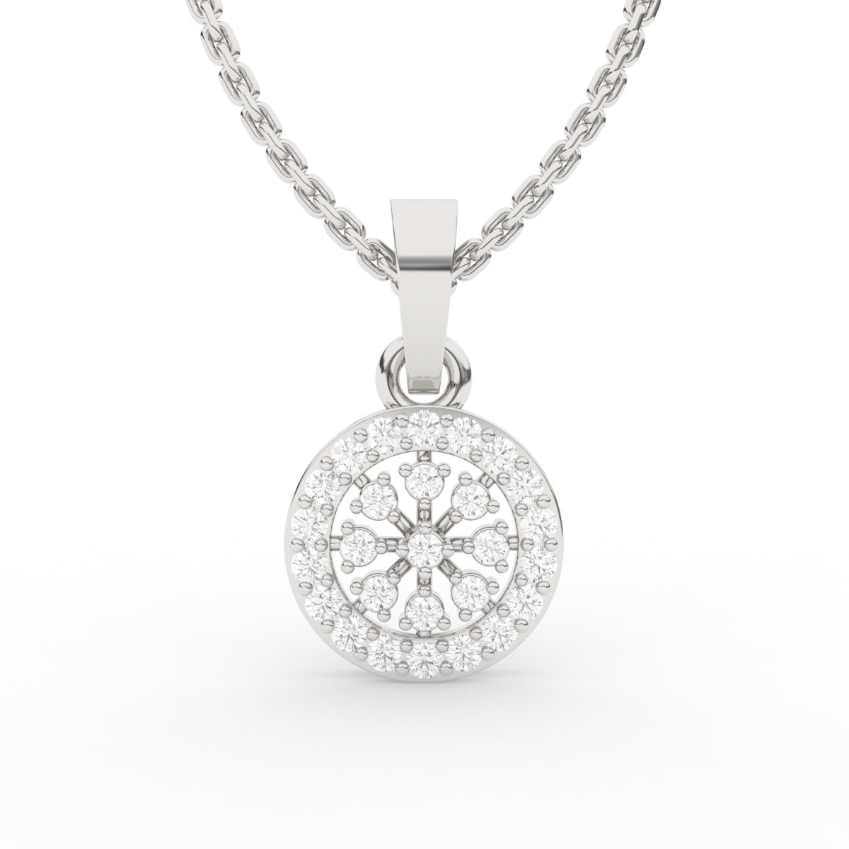 Lavish Round Diamond Pendant