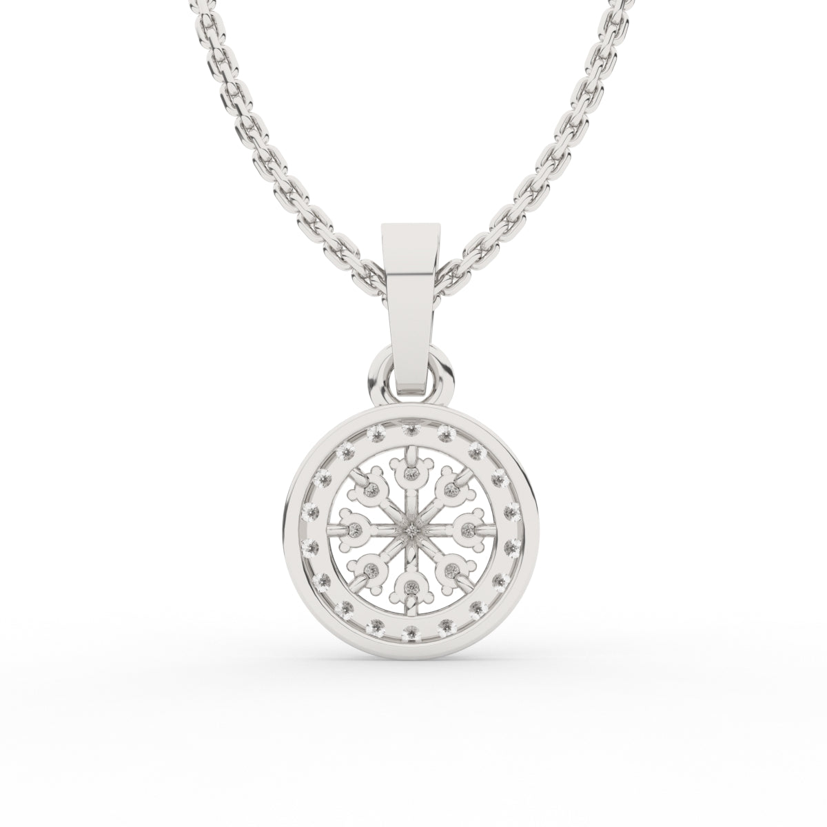 Lavish Round Diamond Pendant