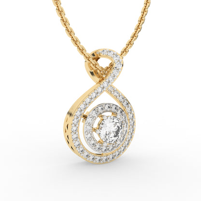 Curved Diamond Pendant