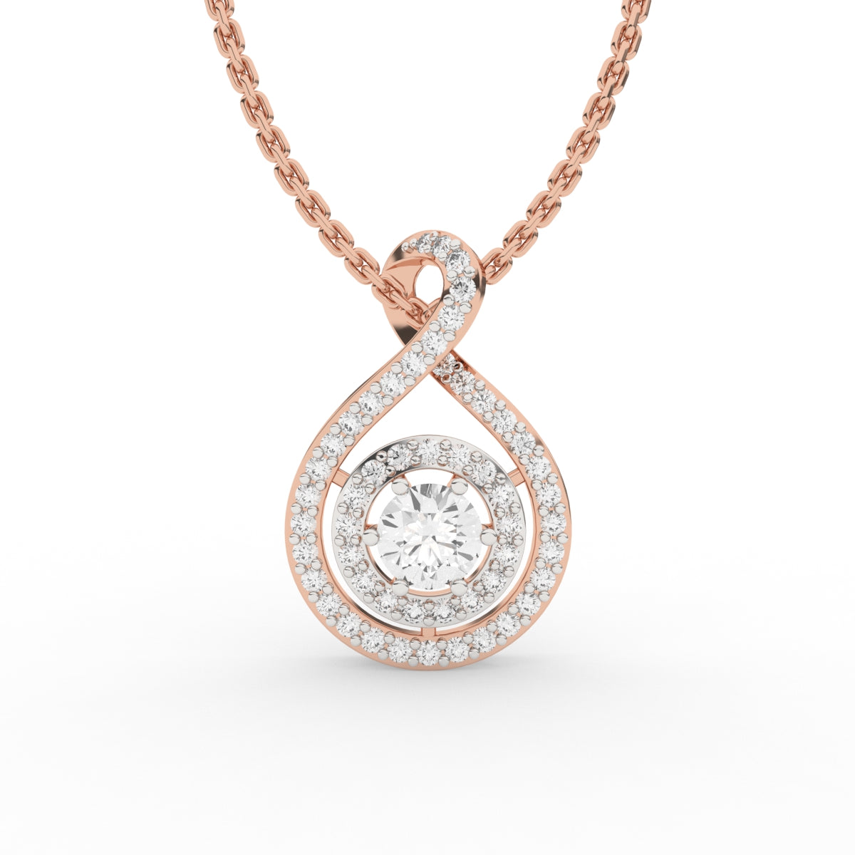 Curved Diamond Pendant