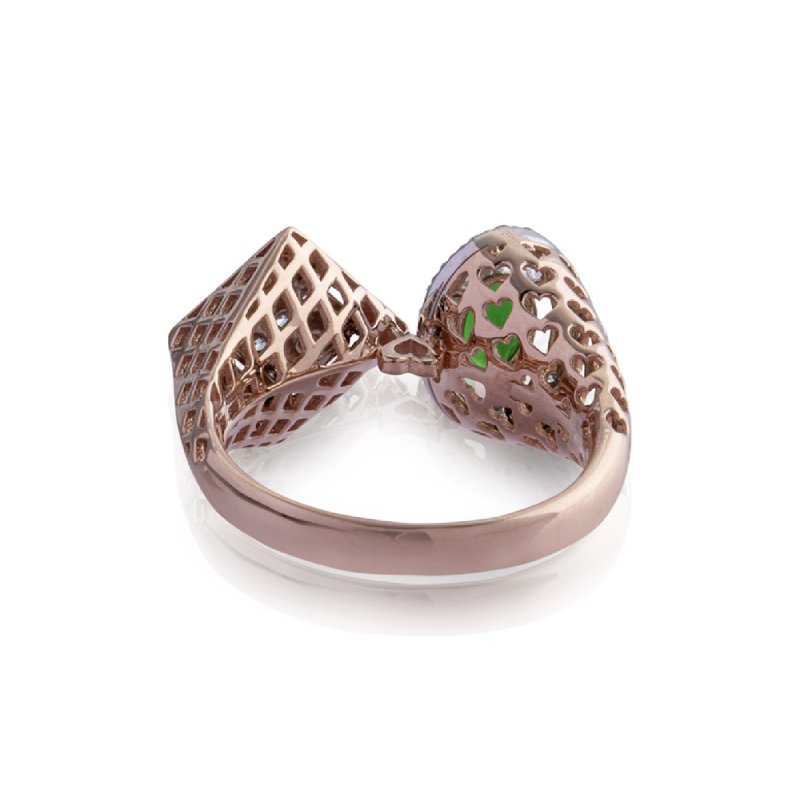 Emerald Square Diamond Ring