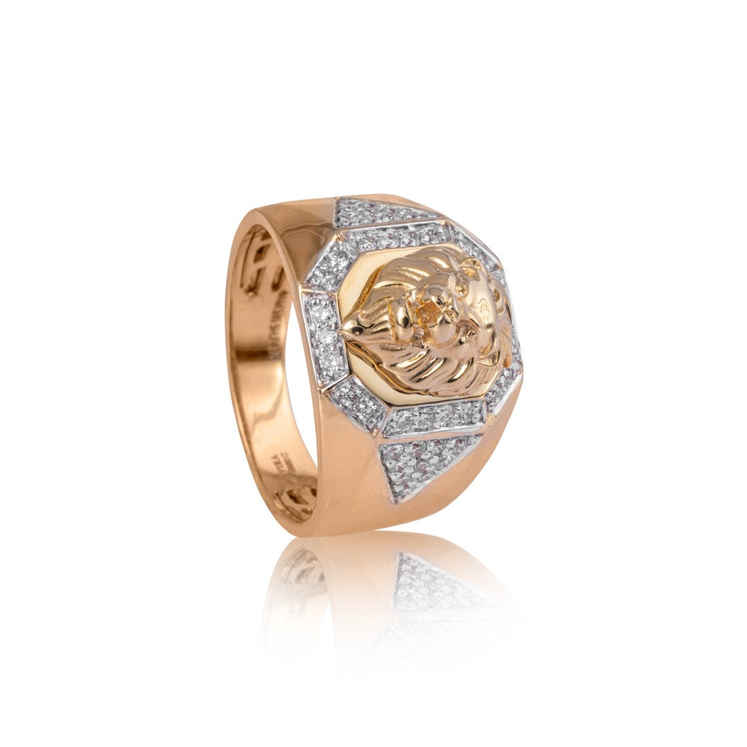 Noble leo diamond ring