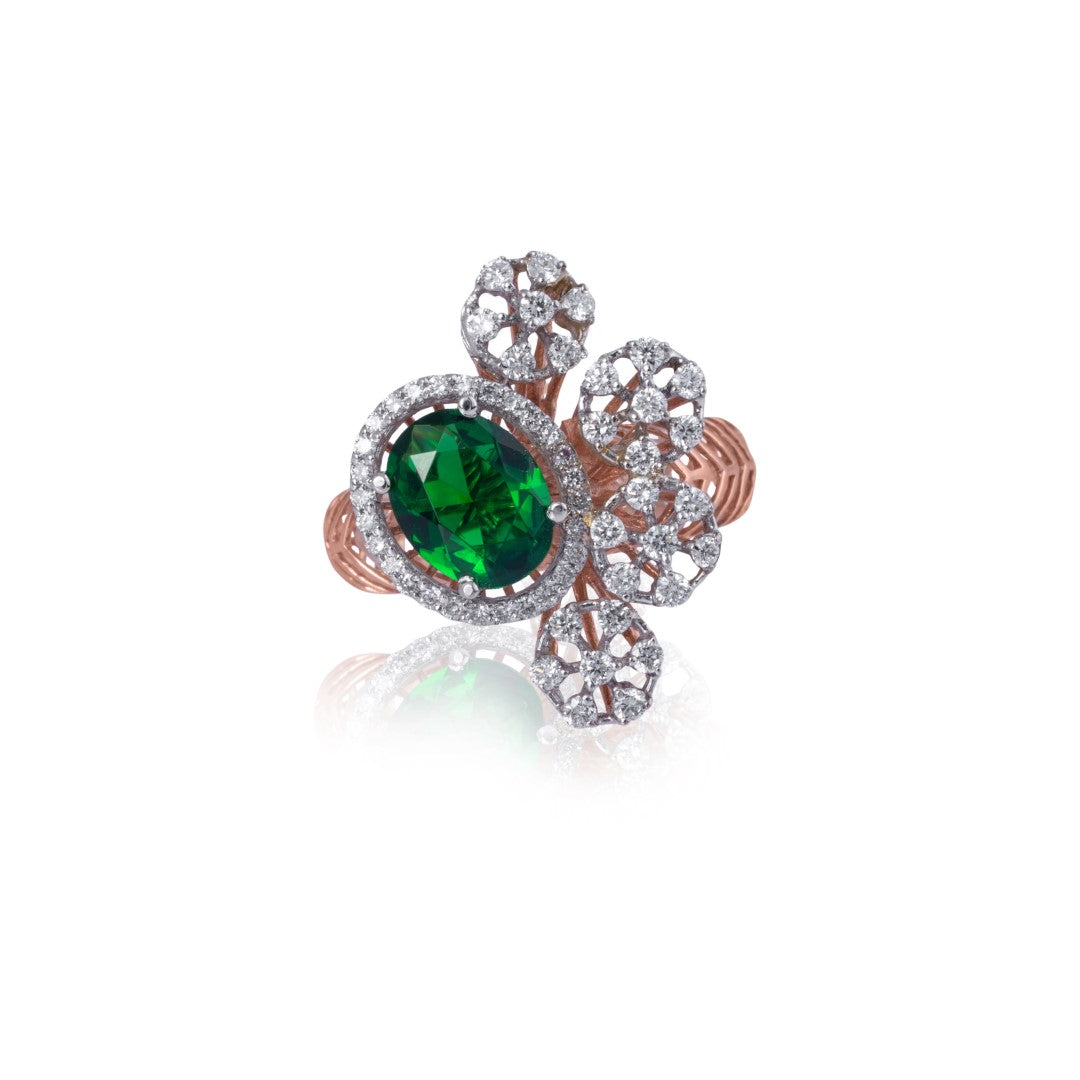 Jade Paw diamond ring