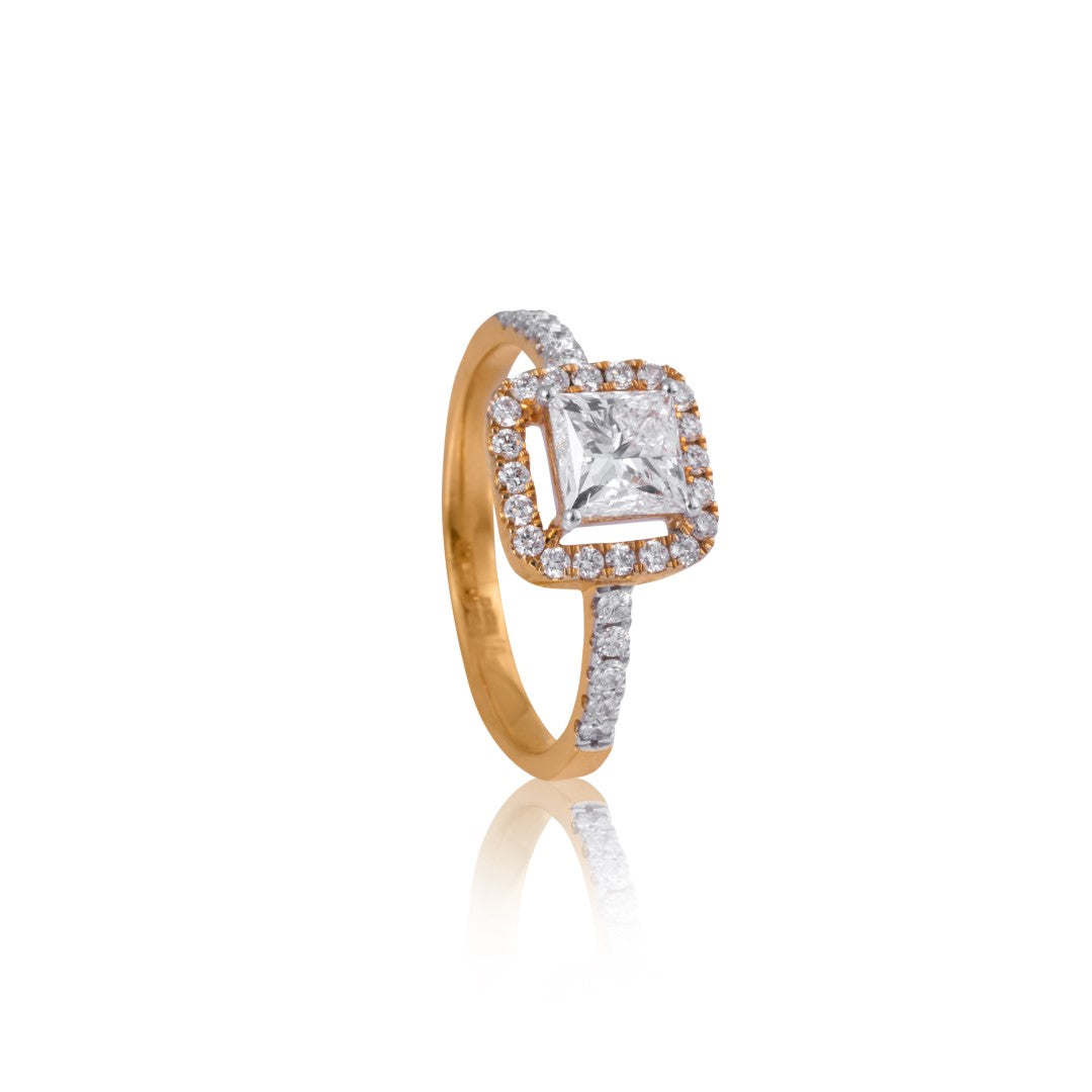 chassis solitaire diamond ring