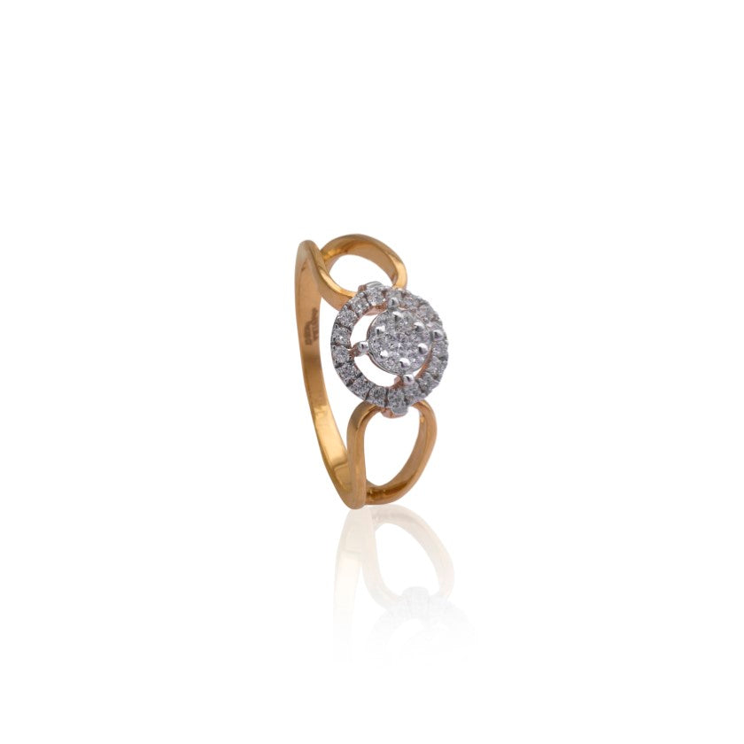 Jewelled halo diamond ring