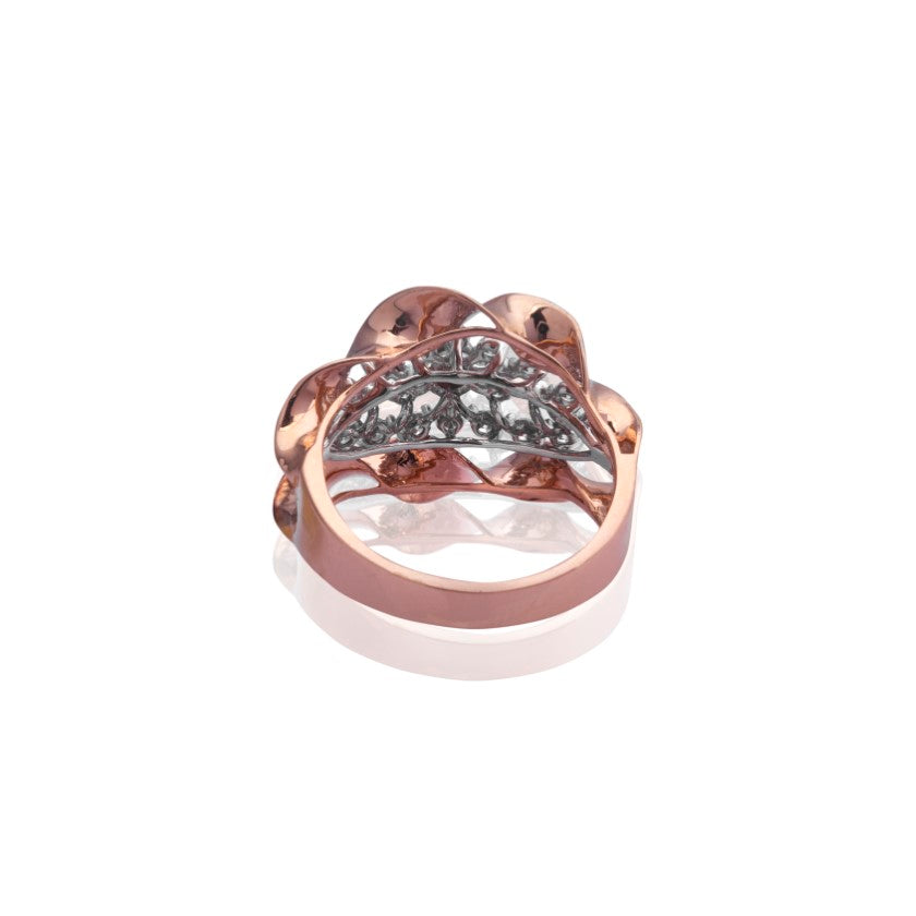 Rustic radiance diamond ring